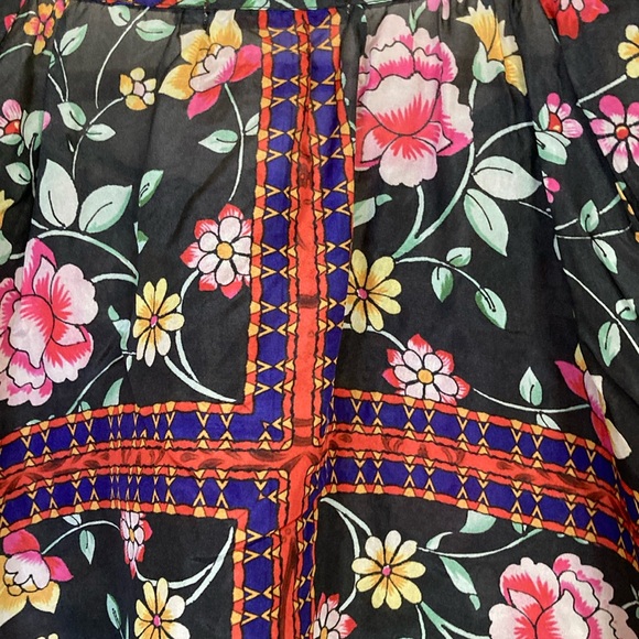 Johnny Was Womens Lookout Electra Silk Printed Tunic Shirt Size XS Boho Hippie‎ - Picture 11 of 11